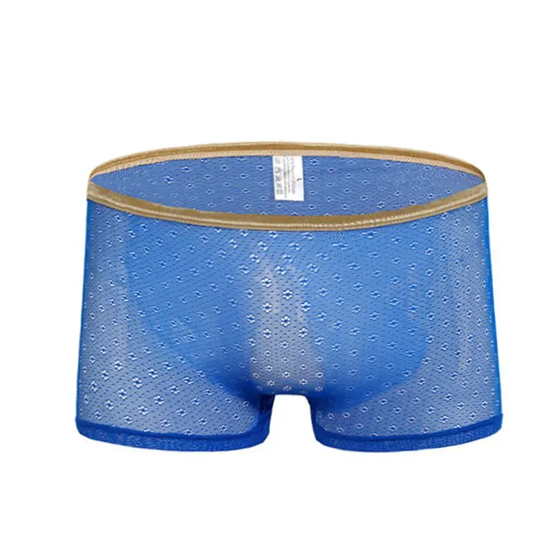 

Breathable Boxers Men's See Through Underwear Boxer Low Rise Four Corner Underwear Underpants Men Transparent Mens Boxer Shorts