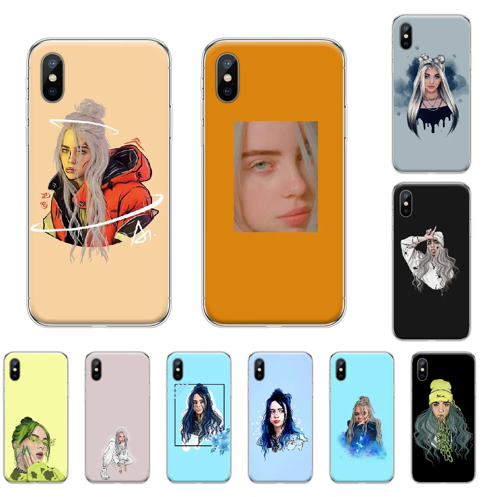 Billie eilish bad guy cool girl TPU черный чехол для телефона Корпус iphone 4 4S 5 5S SE 5C 6 6S 7 8 plus X XS XR 11 PRO
