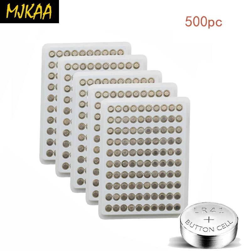 500 шт./лот LR41 AG3 SR41W 392 192 GP192A LR736 кнопочный аккумулятор батареи Сион для фонарей