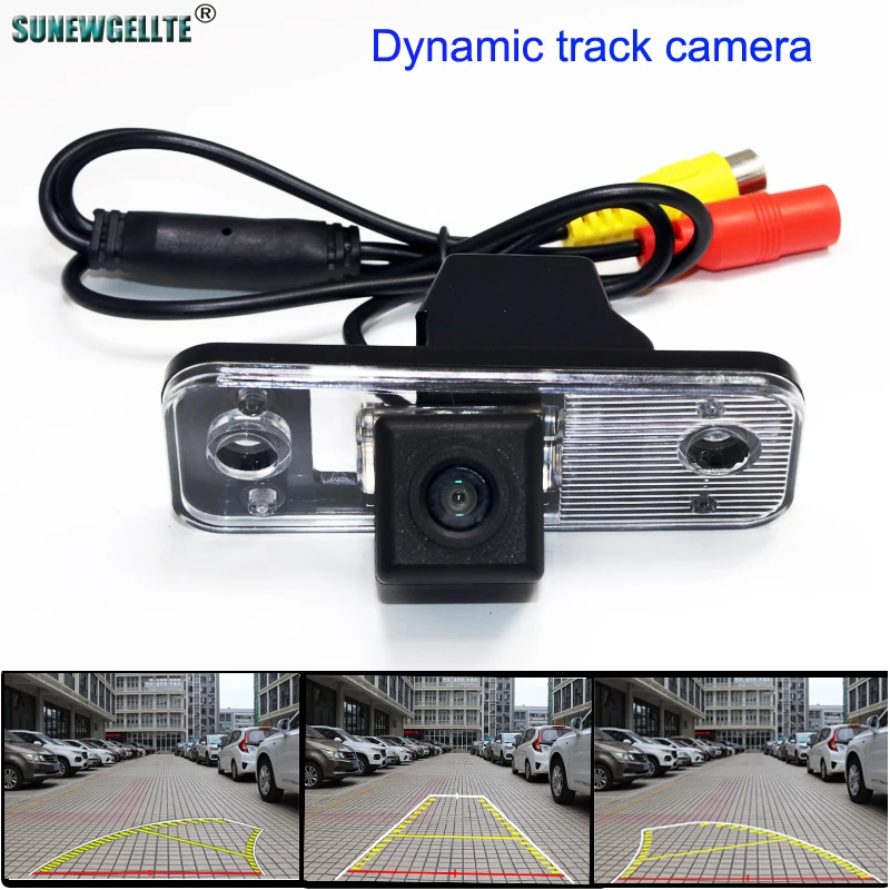 

4089T HD Dynamic Trajectory Parking Line Car Reverse Rear View backup Camera For Hyundai Azera SantaFe Santa Fe IX45