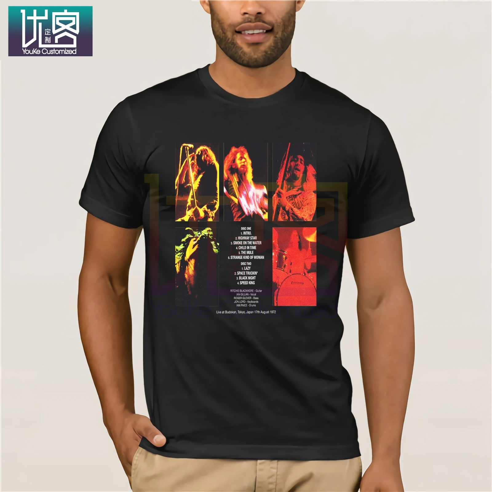 Definitive Budokan 1972 Than Blue Humor футболка 100% хлопковые топы Забавные футболки с графикой |