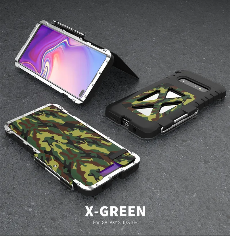 Case da Aleta do Metal para Samsung Capa para Samsung à Prova de Choque Case Stell Inoxidável Proteção Completa Galaxy Plus Funda S10 5g 360 12 360 stell inoxidável proteção completa capa para samsung galaxy s10 plus funda