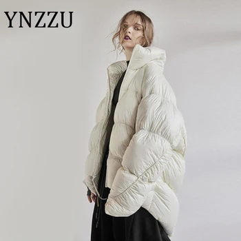 

YNZZU 2020 Women Winter Bread Coat Fashion Causal Down Jacket Brand Female Windproof Overcoat High Quality A1526