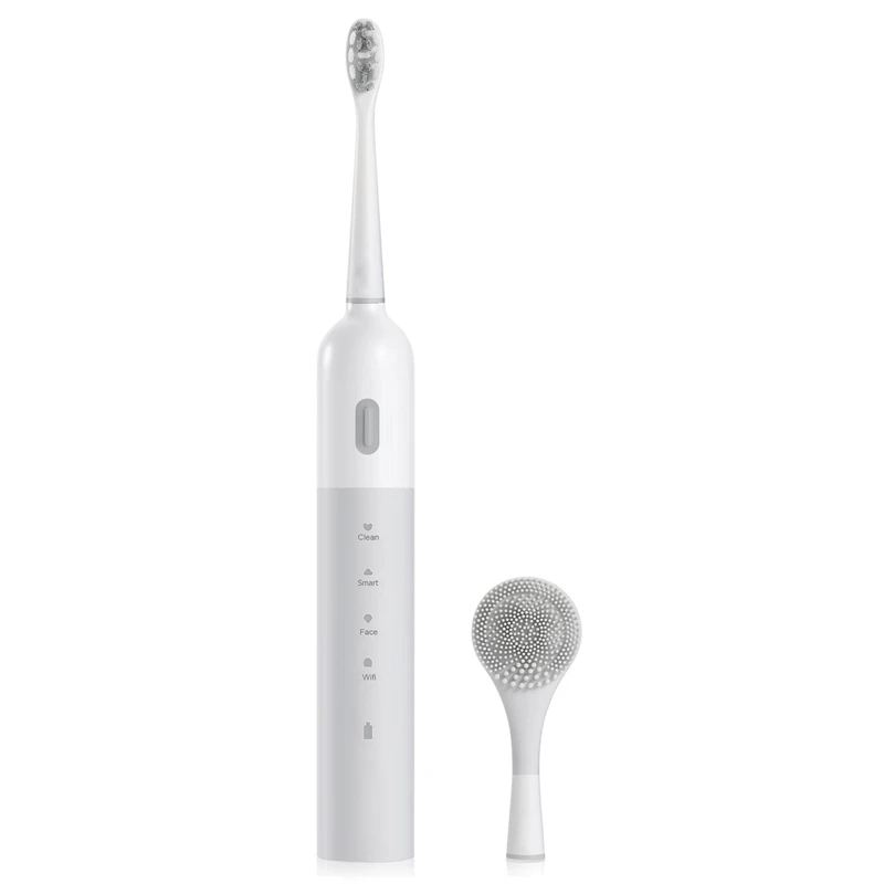 E401 Electric Toothbrush with 2x Brush Heads Rechargeable for Adults Braces Electric Orthodontic Toothbrush