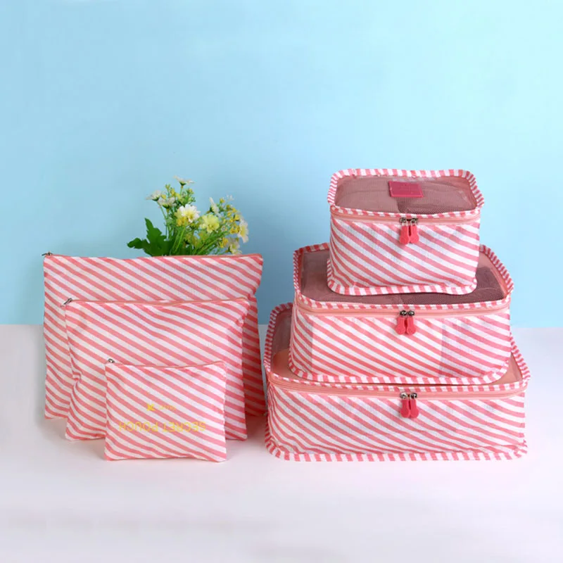 

Korean-style Travel Storage Six Pieces Set Luggage Clothes Waterproof Organizing Bag Storage Bag 6-Piece Set Diverse