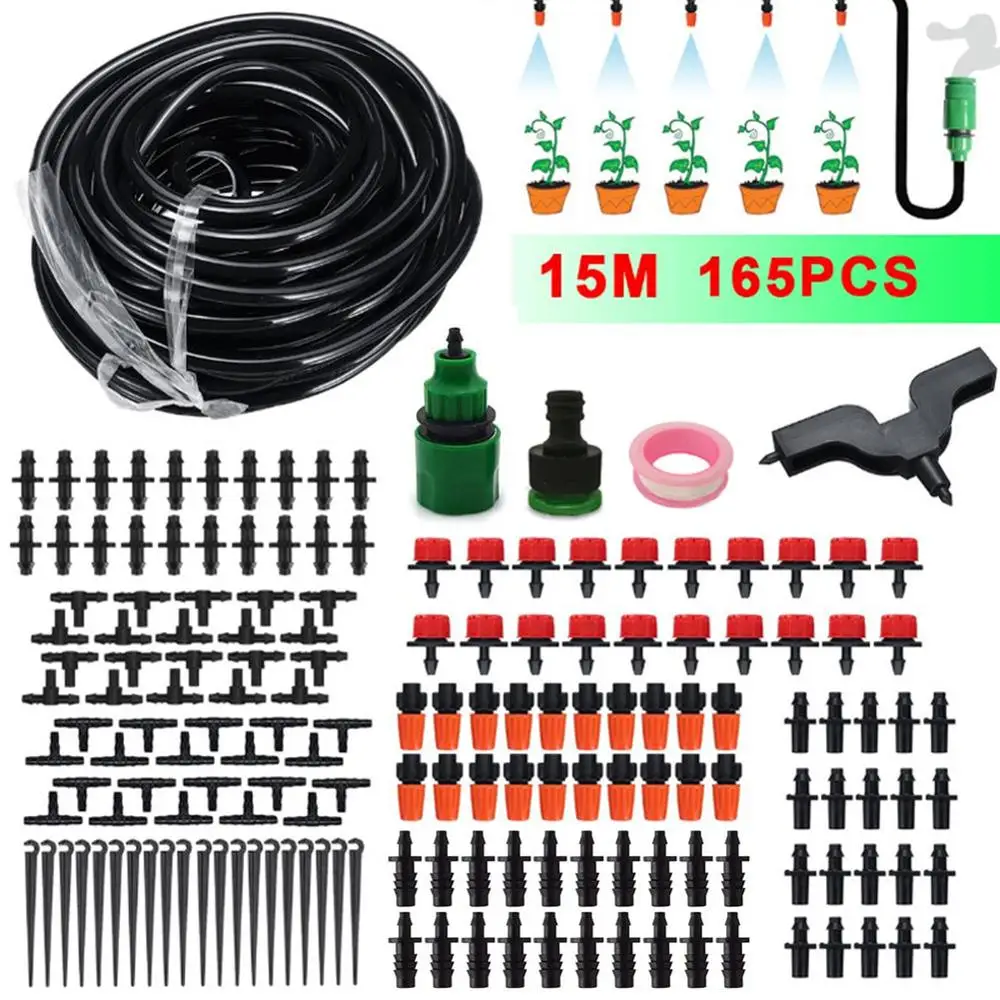 

15M Automatic Watering Device Intelligent Drip Garden Watering System Irrigation Drip Irrigation Set Fountain Sprinkler