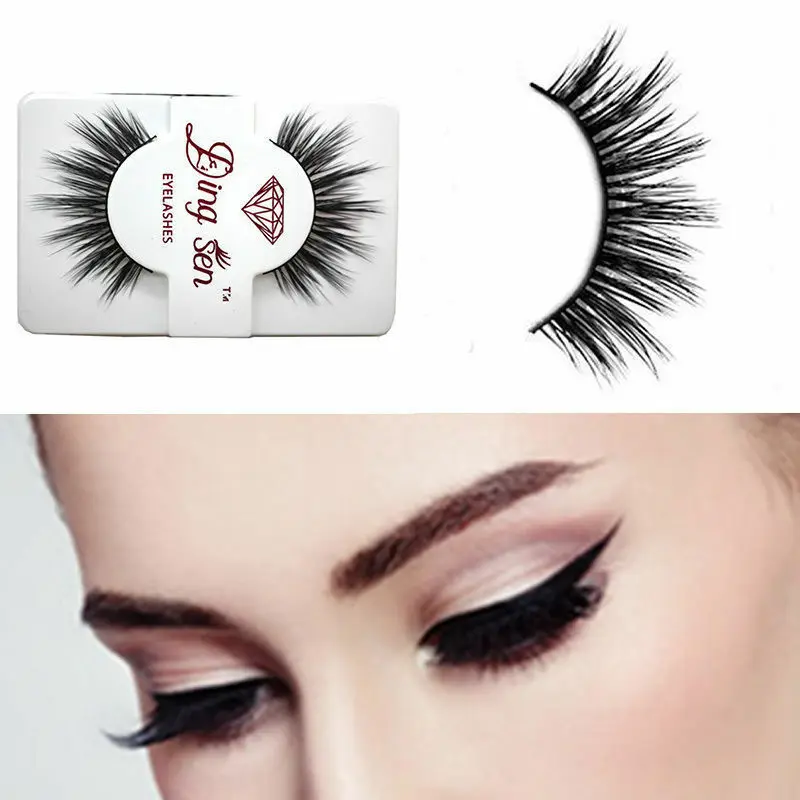 1 пар/кор. 3D Поддельные норковые ресницы Роскошные естественные крест накрест