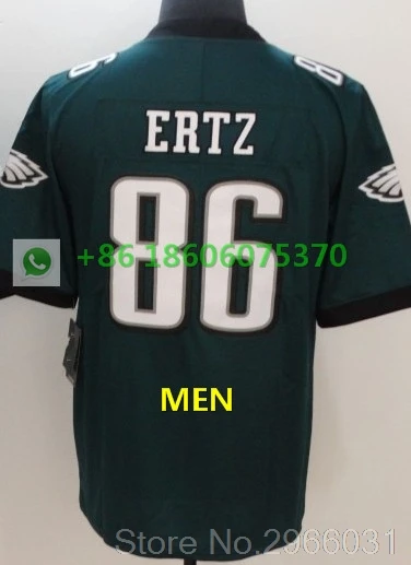 A+++ Качественная мужская майка для взрослых 86 Zach Ertz 91 fletcher cox 11 carson wentz 9 Nick Foles Philadelphia - Цвет: For men