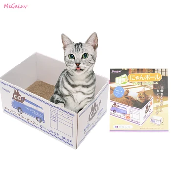 

Cat Nest Teaser Toy Paper Box Cat Teaser Toy Wearable Practice Claw Device Corrugated Paper Scratching Nest Pet Toy Cat Supplies