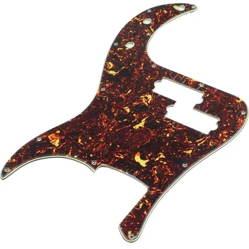 

Cool Dark Red Flame Pattern 3 Ply Pickguard Scratch Plate For P Bass Guitar Part