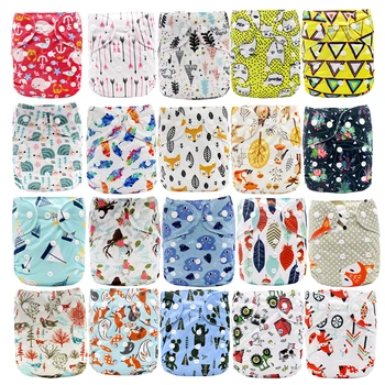 

MABOJ Cloth Diapers Baby Washable Reusable Real Cloth Pocket Nappy Diaper Cover Wrap suits Birth to Potty One Size Nappy Inserts