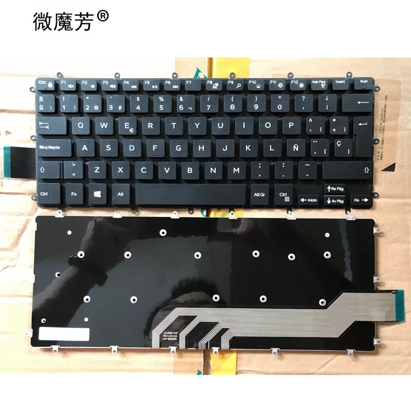 

SP испанская клавиатура для ноутбука Dell Inspiron 14 Gaming 7466 7467 14-7000 14-7466 7460 7378 13 5368 5378 7368 Новинка