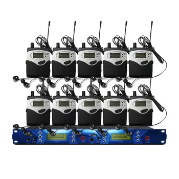 

In Ear Monitor System 2 Channel 10 Bodypack Transmitter Monitor with Monitor Wireless for Stage Studio Equipment