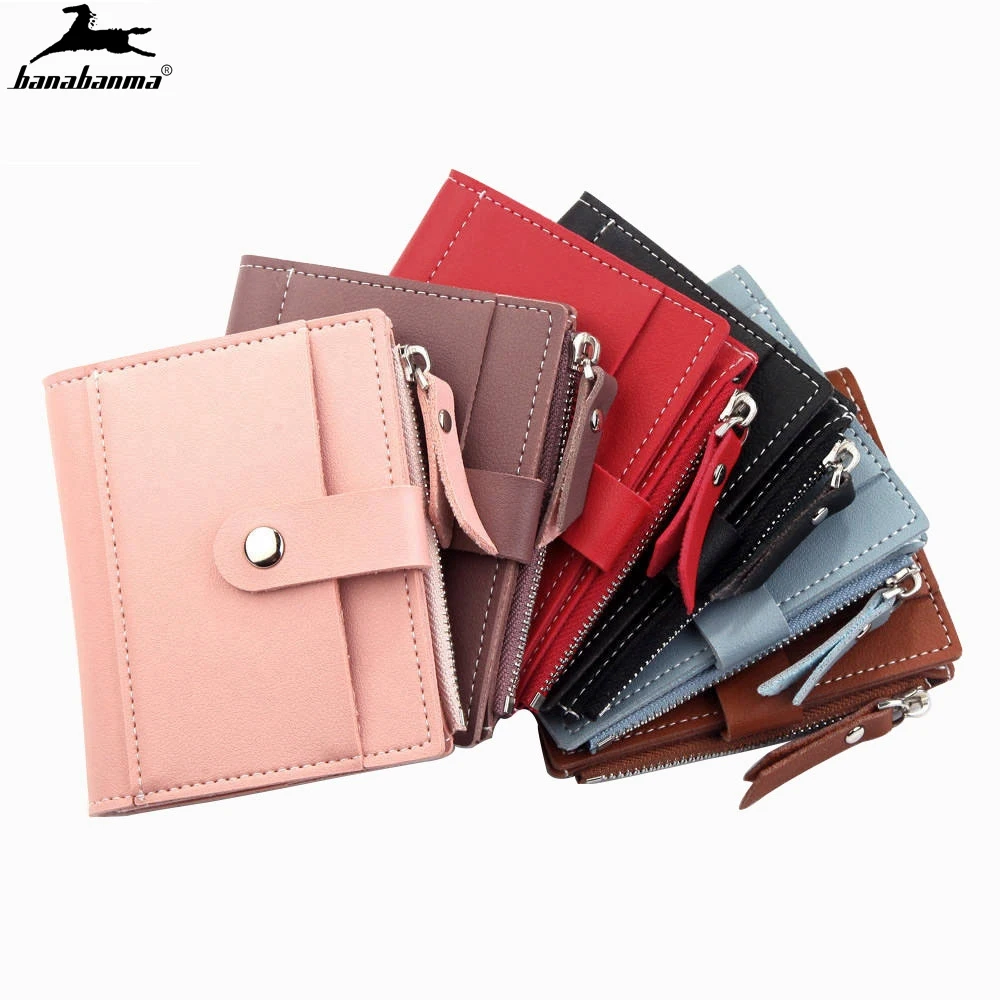 Billeteras con cremallera para mujer, mini billetera con cierre y bolsillo para monedas, monedero pequeño