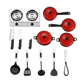 

Kitchenware Cookware Set for Dolls House Miniature Home Kitchen Accessory Model(cookware set)