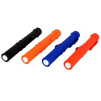 

LED COB Flashlight Waterproof Handle Work Pen Holder Magnet Flashlight LED Lamp 3W Dry Battery Plastic Mini Portable Torch Light