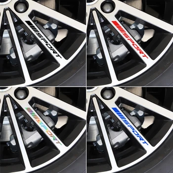 

4pcs Car Rims Wheel Stickers Night vision reflective decorative stickers for AUDI A3 A1 A4 A5 A7 A8 Q3 Q5 Q7 Car Accessories