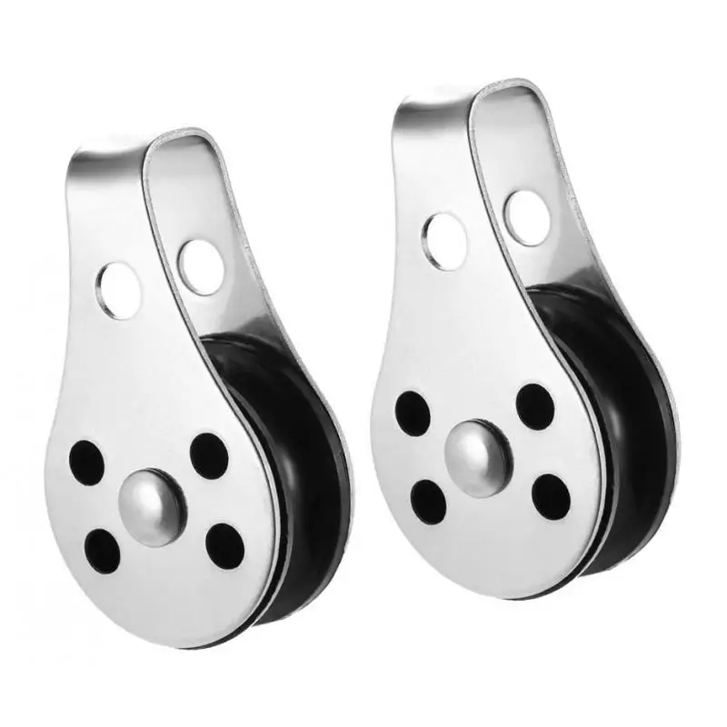 316 Stainless Steel Wire Rope Crane Pulley Block - Boat Lifting Fixed  Pulley Hanging Wire Towing Wheels