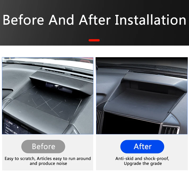 QHCP Car Anti-Slip Phone Holder Pads Silicone Non-slip Dashboard Mat For Subaru Forester Impreza XV 2019-2024 Interior Accessory