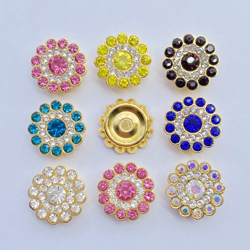 30/50pcs Shiny beads 13mm Multicolor round Rhinestone Bezel For Scrapbook Cards Decoration DIY Jewelry Crafts Loose Beads F27 stone beads