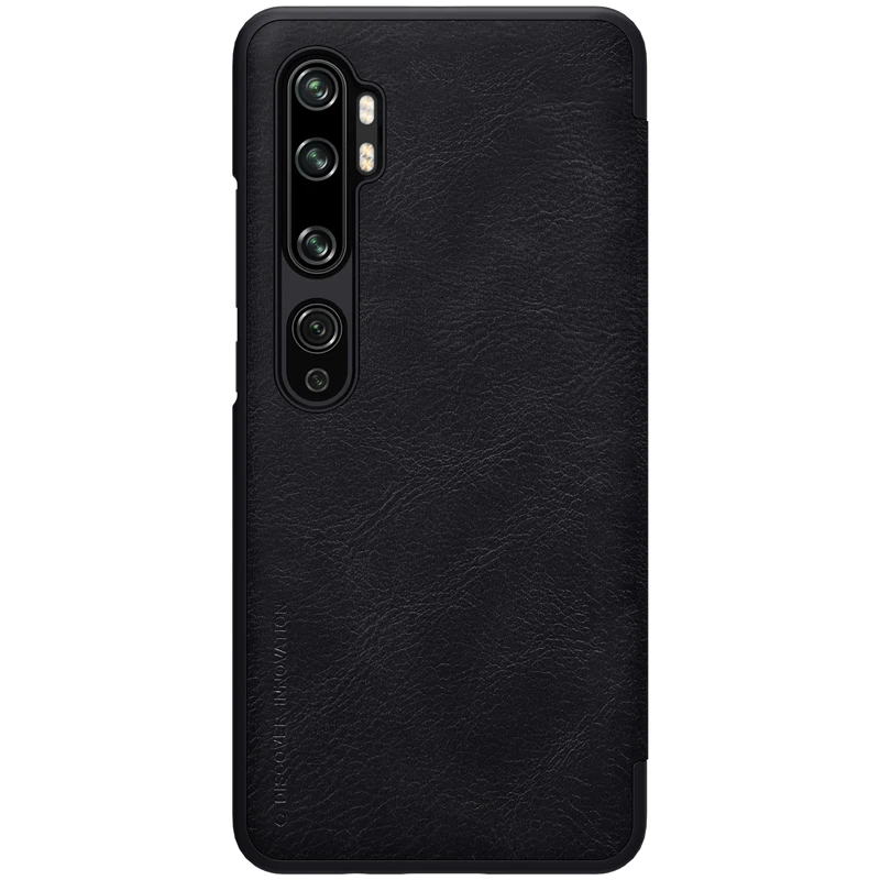 Черный 10 шт./лот, кожаный чехол-книжка NILLKIN Qin для Xiaomi mi CC9 Pro/mi Note 10/mi Note 10 Pro, кожаный чехол-книжка из натуральной кожи - Цвет: Черный