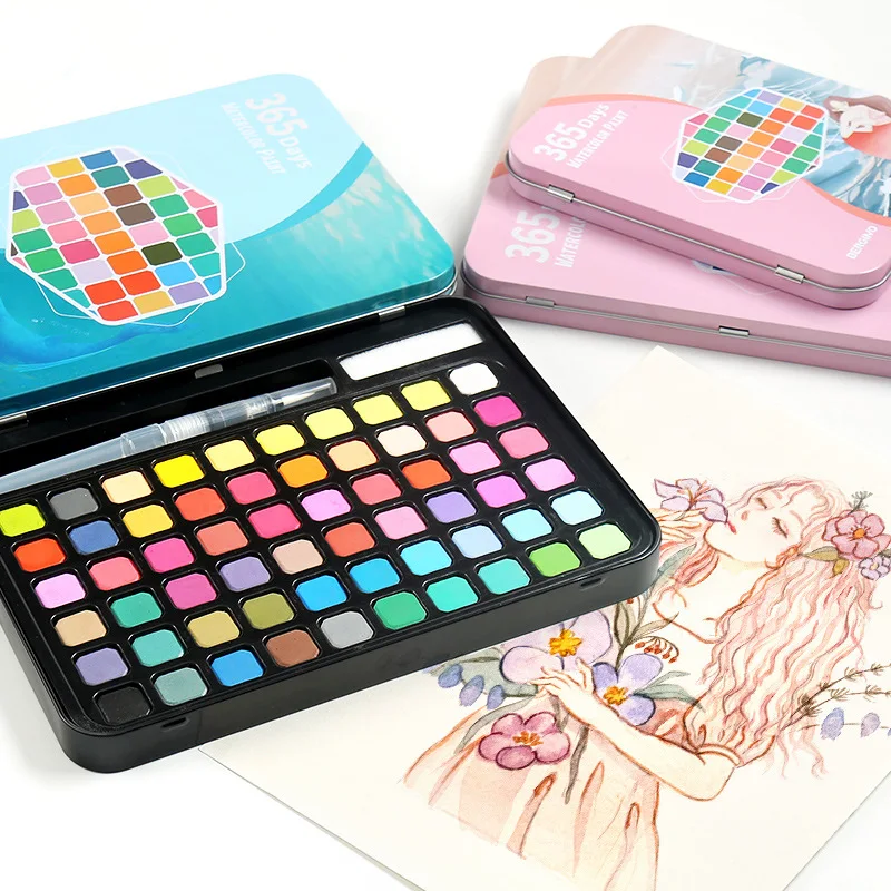 Professional Watercolor Supplies Set 36 Colors Watercolor Paint 24