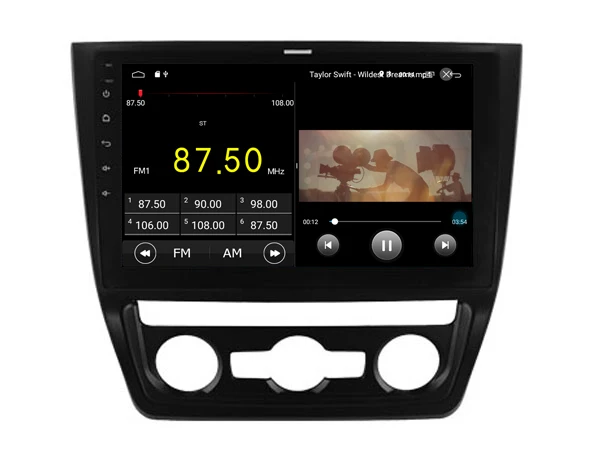 Clearance Car Android 9.0 Player for Skoda YETI 2014 Auto tape recorder 4G Lte sim card Bluetooth GPS Radio Head Unit 2.5D IPS screen 3