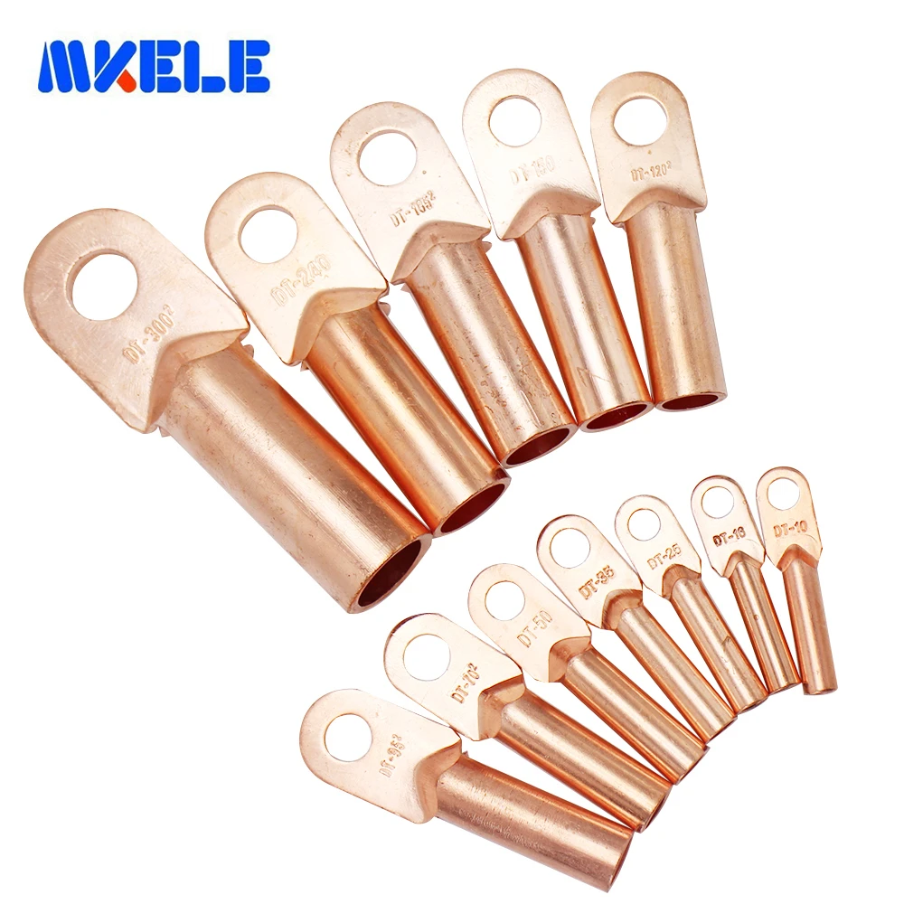 

DT-150 DT-185 DT-240 DT-300 Cable Wire Connector Copper Crimp Terminal Cable Terminal Tube