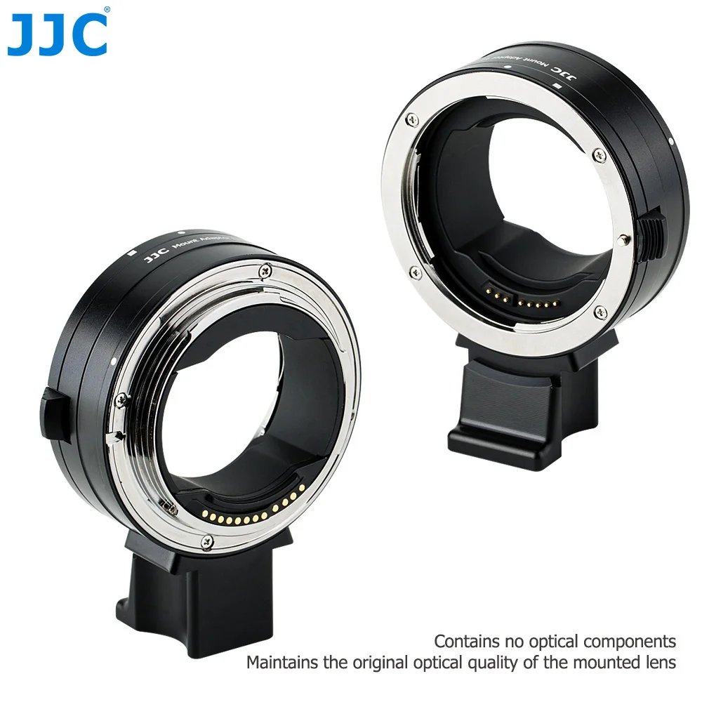 JJC EF-EOS R Auto Focus Mount Adapter Converter for Canon EF EF/S Lens to RF Mount Camera EOS R RP R5 R6 Removable Tripod Foot
