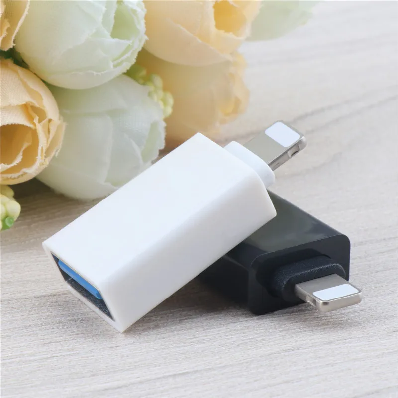 1 шт. Высококачественный портативный 1 шт. 8-контактный штекер USB 2,0 Женский зарядный адаптер для iphone/ipad USB вентилятор для Lightning конвертер