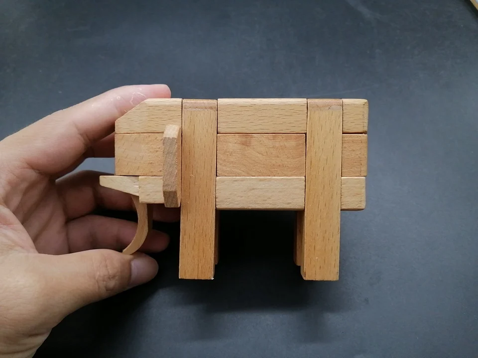 wooden kong ming lock puzzle