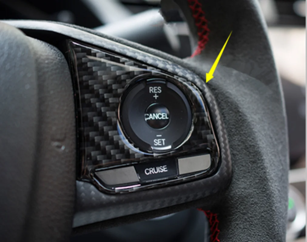 Для Honda Civic 10th- углеродное волокно внутренняя Накладка для рулевого колеса отделка 2 шт. Автомобильная модификация автомобильные аксессуары Высокое качество