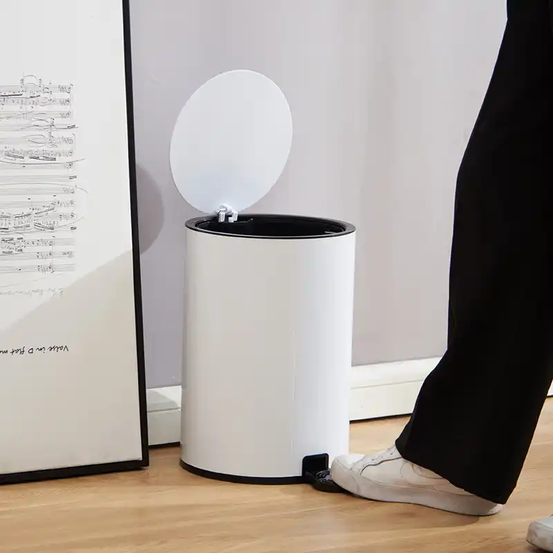 pedal slow descent garbage can household living room bedroom