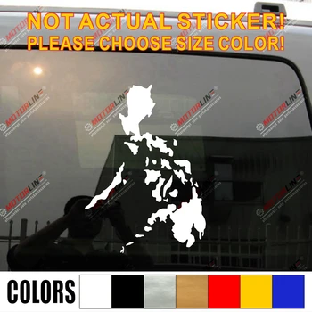 

Map of Philippines Car Vinyl Decal Sticker outline Filipine pick size color