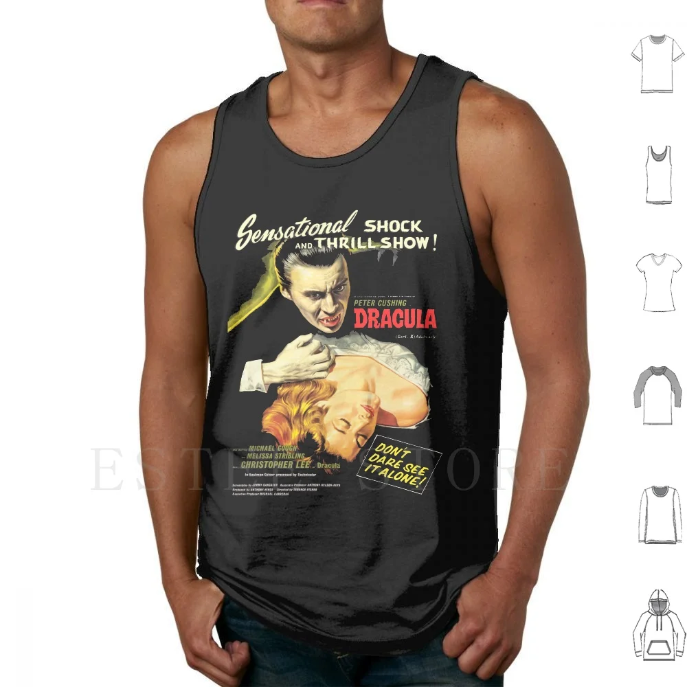 Dracula-Original Hammer Poster Artwork Canotte Canotta Senza Maniche Dracula Frange The Mummy Bride Hammer Universal