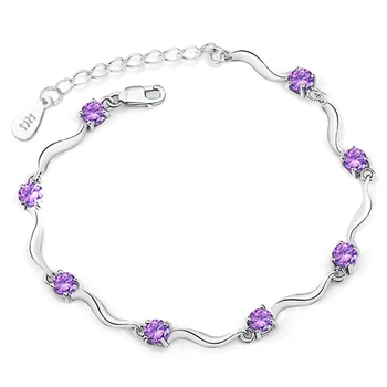 

Fashion Cubic Zircon Crystal Bracelet For Women 2020 Newest Love Gift Vintage Silver Plated Bracelet Bangles Jewelry