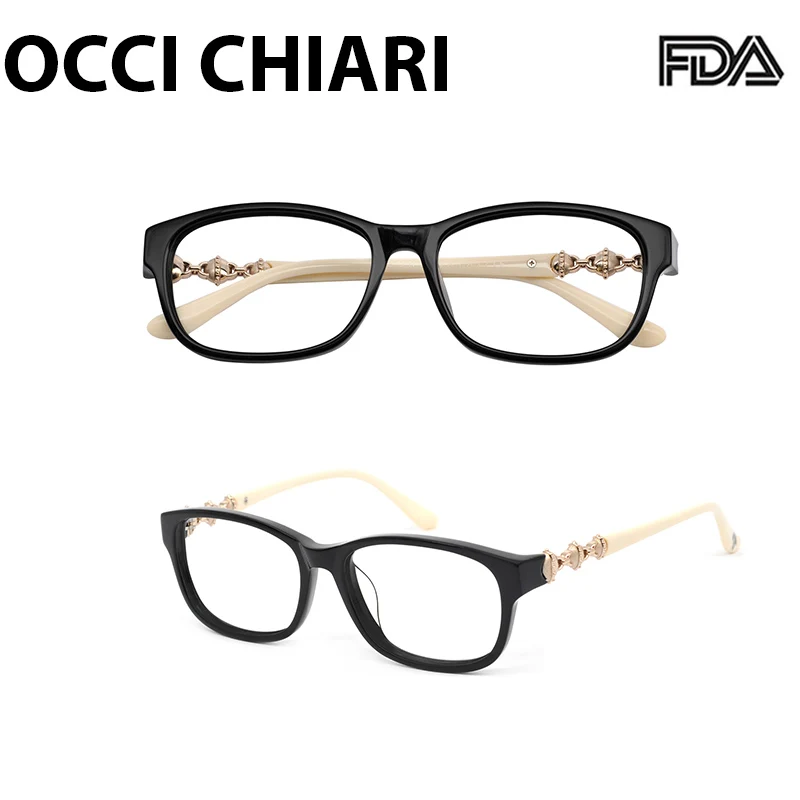 OCCI CHIARI винтажные женские очки оправа оптический стильный синий светильник