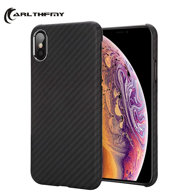 Ультратонкий чехол для iPhone X из 100% настоящего углеродного волокна 0 7 мм Полностью