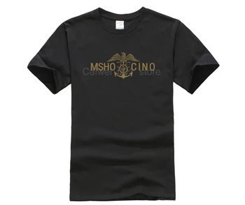 

Sports man's T shirt New Casual short-sleeved collar cotton letter msho and cino printed T shirt