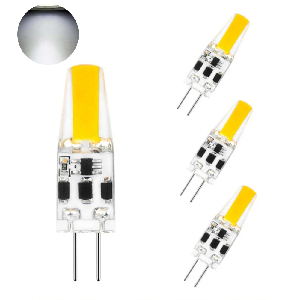 4 шт., для отеля G4, с регулируемой яркостью, DC12-24V, без мерцания, силиконовый, для дома, прочный, 2 Вт, лампа COB, Мини энергосберегающий светодиодный светильник