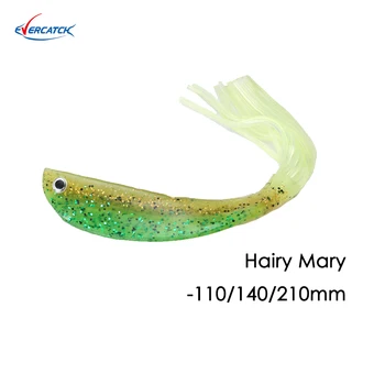 

Evercatch hairy mary 110/140/210mm silicone wobblers rubber soft bait specialist swimbait artificial fishing lure for bass pike