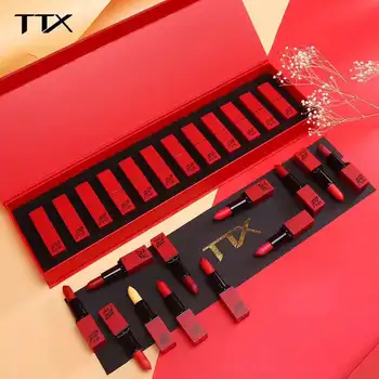 

Network Live Hot Selling TTX Luxury Yan Lipstick 12-Color Set Moisturizing Moisturizing Waterproof and Sweatproof Easy to Color