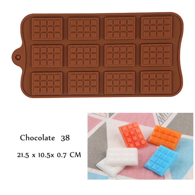 New Chocolate Molds Silicone Food Grade Non-stick Cake Baking Design Candy Mold SILICON 3D Mold Kitchen Gadget DIY Chocolate 38