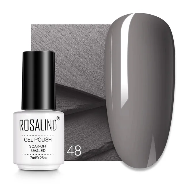 ROSALIND 7ML Nail Gel Polish Hybrid Varnishes All For Manicure Nails Art Base Top Coat UV Lamp Vernis Semi Permanent Varnishes RC48