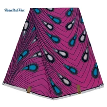 Модная африканская восковая ткань, настоящий воск с принтом, хлопок, ткань ганского принта, 6 ярдов/партия, лучшее качество, 24fs1240