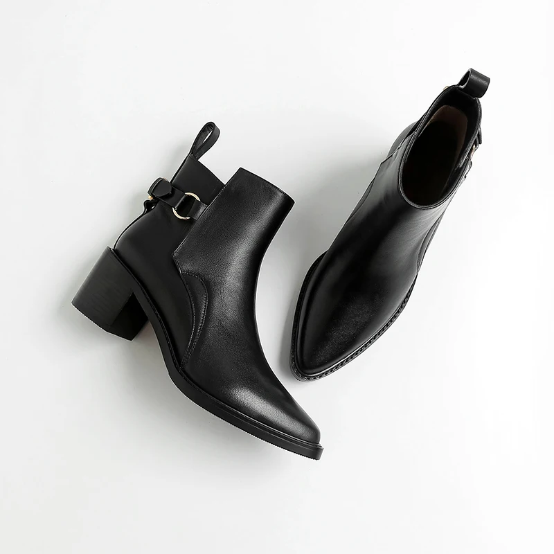 Г., новые зимние черные мотоботы с пряжкой женские ботильоны в британском стиле удобные и мягкие черные ботинки на платформе, большой размер
