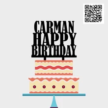 Персонализированные Топпер для торта на день рождения с именем на заказ с днем рождения+ ваше имя Топпер для торта на день рождения украшения торта YC118