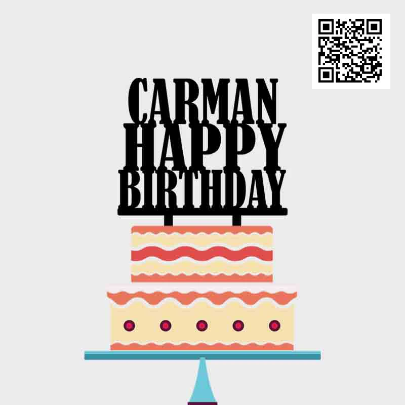 Personalized Birthday Cake Topper Custom Name Happy Birthday+Your For Party Decoration YC118 | Дом и сад