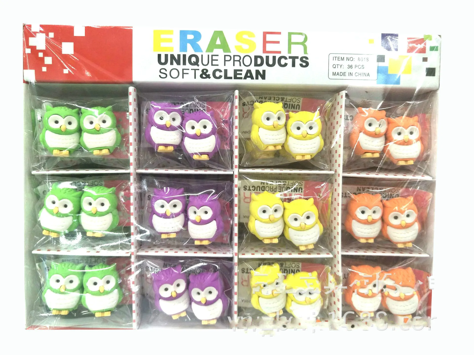 20 pcs Owl animal eraser detachable creative owl eraser for kids