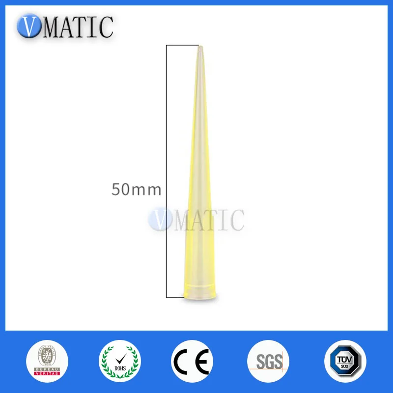 1000Pcs 200ul 0.2ml Plastic Needle Liquid Dispenser Needles ID 6mm Length 50mm Plastic Dispensing Needle